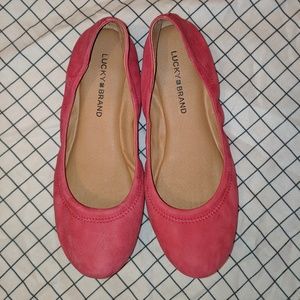 GUC Lucky Emmie Flat in Pink Suede 8